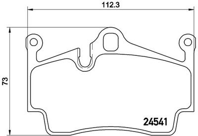 BREMBO BRAKE PAD FOR PORSCHE,  REAR P65028