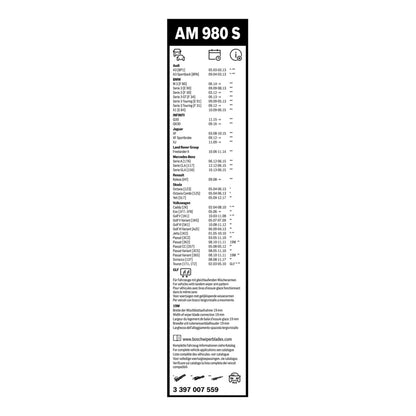BOSCH WIPER - AEROTWIN SPOILER BLADE SET 600/475 for Mercedes-Benz A A180 CDi,CDi BlueEFFICIENCY - 1.5 - 12-18 etc