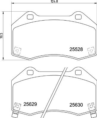 BREMBO BRAKE PAD FOR OPEL/VAUXHALL,  FRONT