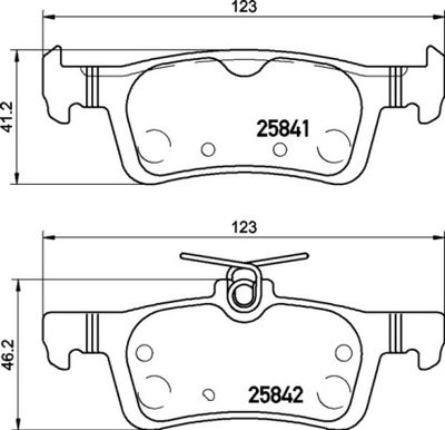 BREMBO BRAKE PAD FOR FORD/PEUGEOT, REAR