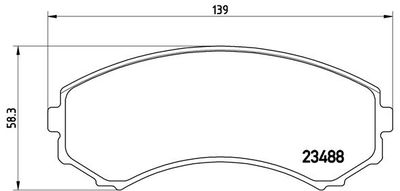 BREMBO BRAKE PAD FOR FORD ASIA & OCEANIA/FORD AUSTRALIA/ISUZU/MAZDA/MITSUBISHI/MITSUBISHI (BJC)/MITSUBISHI (GAC)/NISSAN,  FRONT