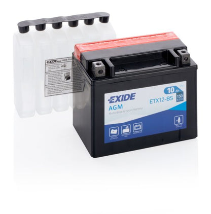 EXIDE AGM MOTORBIKE BATTERY 12V 10AH ETX12-BS