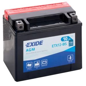 EXIDE AGM MOTORBIKE BATTERY 12V 10AH ETX12-BS