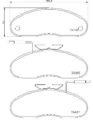BREMBO BRAKE PAD FOR NISSAN,  FRONT