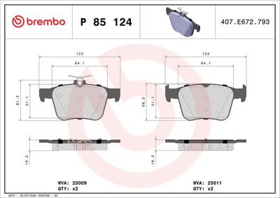 BREMBO BRAKE PAD FOR AUDI/AUDI (FAW)/CUPRA/SEAT/SKODA/SKODA (SVW)/VW/VW (FAW)/VW (SVW),  REAR