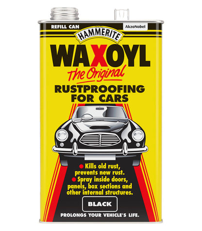 HAMMERITE WAXOYL RUSTPROOFING BLACK 5L- TIN