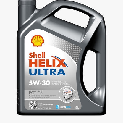 SHELL HELIX ULTRA ECT C3 5W-30 PURE PLUS FULLY SYNTHETIC CAR ENGINE OIL