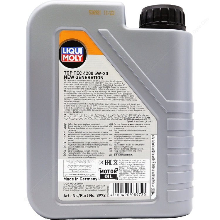 LIQUI MOLY TOP TEC 4200 5W-30 NEW GENERATION