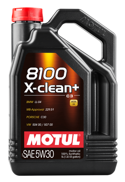 MOTUL 8100 X-CLEAN+ 5W-30 C3 FULLY SYNTHETIC ENGINE OIL