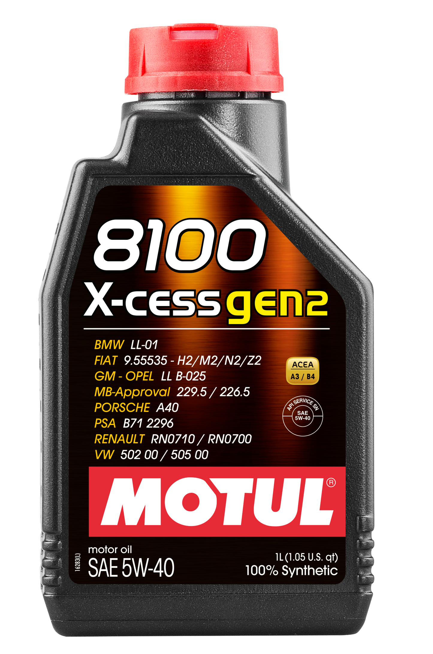 MOTUL 8100 X-CESS GEN2 5W-40 A3/B4 FULLY SYNTHETIC ENGINE OIL