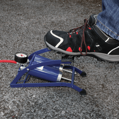 SAKURA TWIN CYLINDER FOOT PUMP + GAUGE