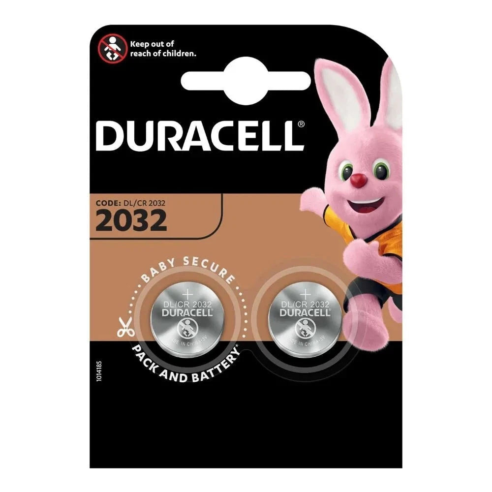 DURACELL CR2032 BATTERIES 3V LITHIUM DL2032 - 2 PACK