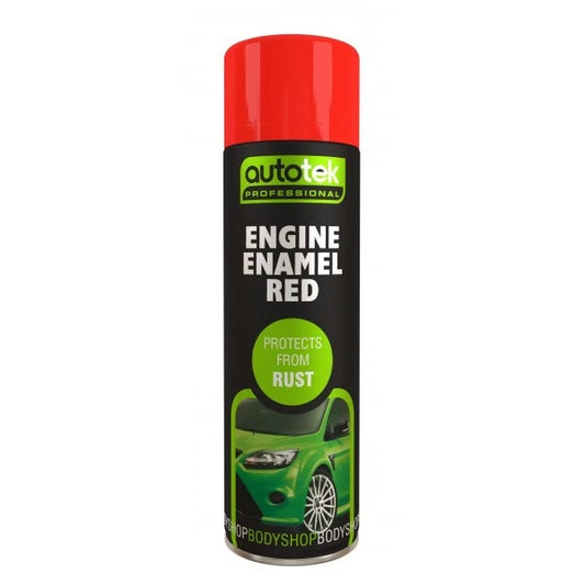 AUTOTEK ENGINE ENAMEL RED SPRAY 500ML