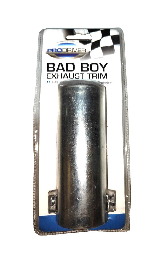 PRODRIVER BAD BOY EXHAUST TRIM FITS UPTO 50MM DIAMETER - CHROME / STAINLESS STEEL EXHAUST TRIM