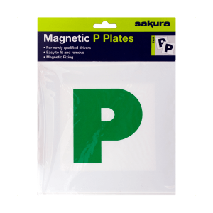 SAKURA “P” PLATES WITH MAGNETIC STRIP