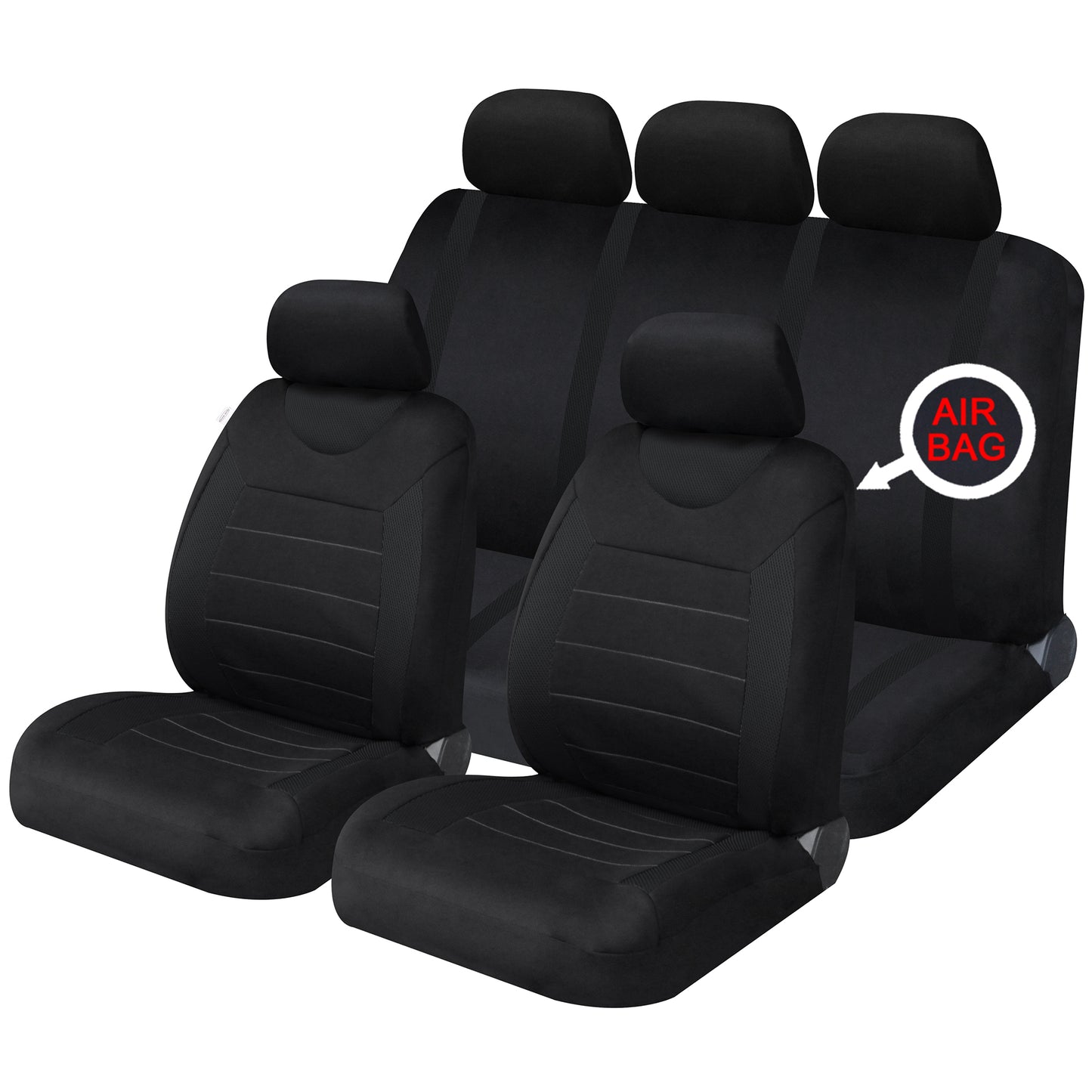 SAKURA CARNABY BLACK FULL SET SEAT COVERS