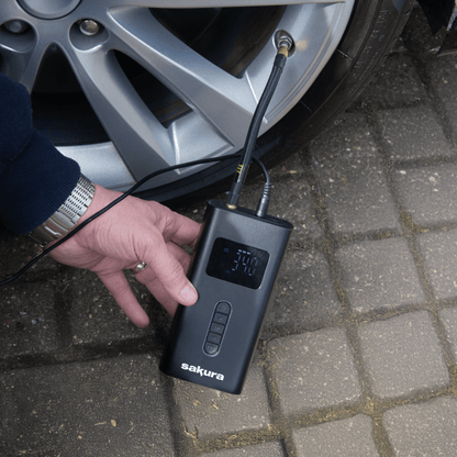 SAKURA CORDLESS TYRE INFLATOR WITH POWER BANK