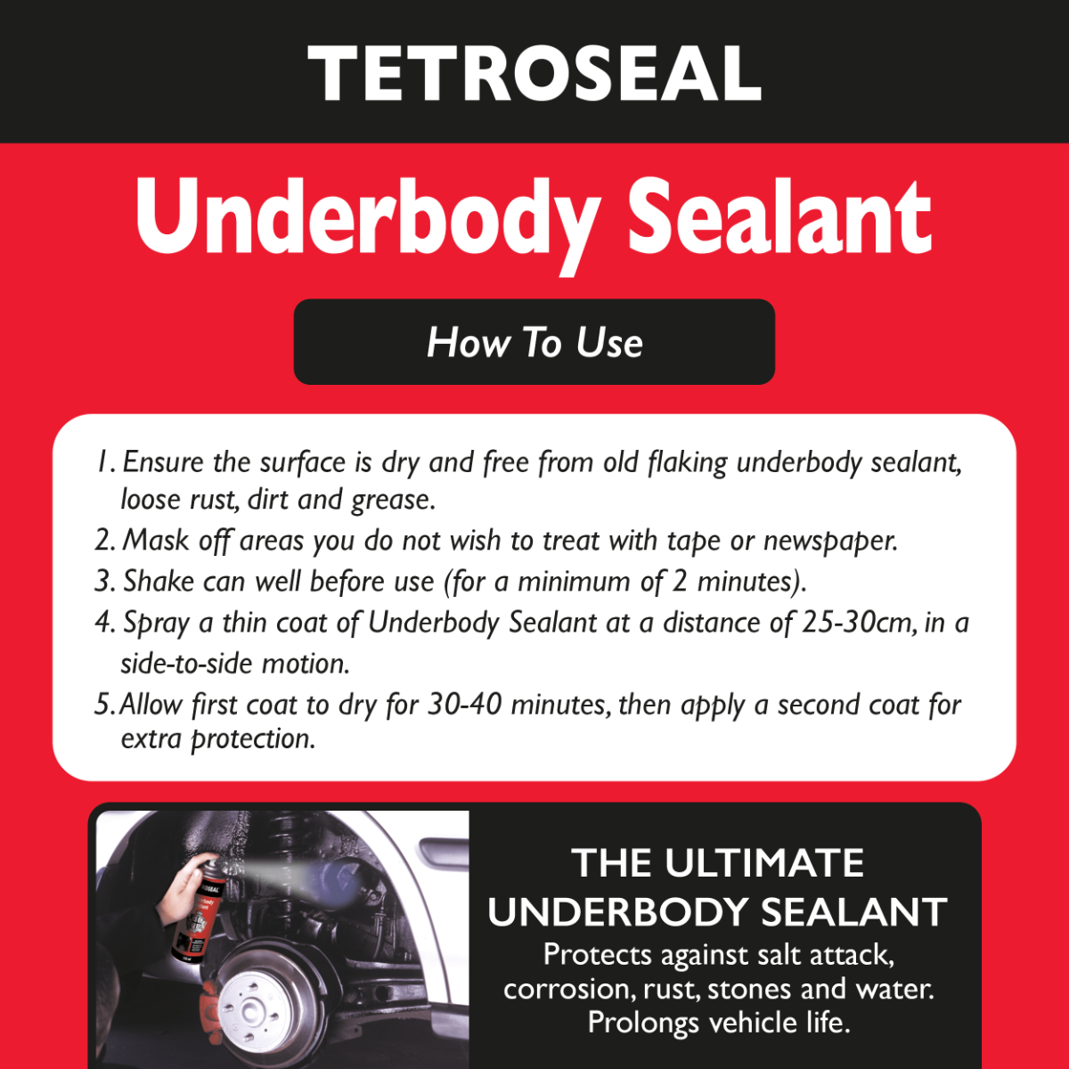 TETROSEAL UNDERBODY SEALANT 500ML