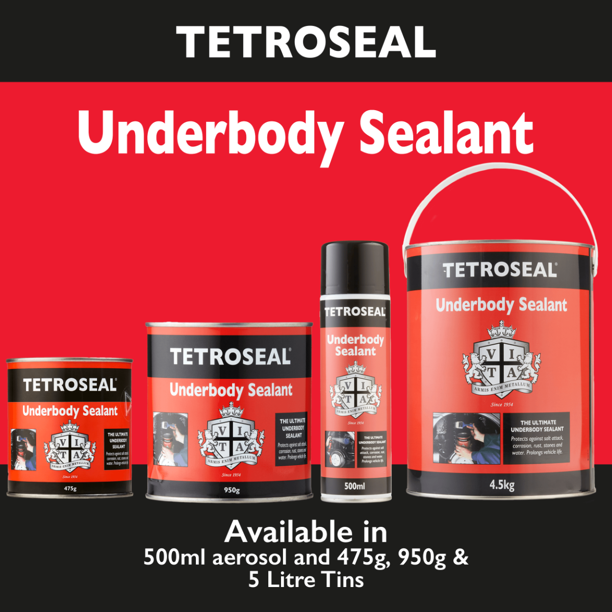 TETROSEAL UNDERBODY SEALANT 500ML