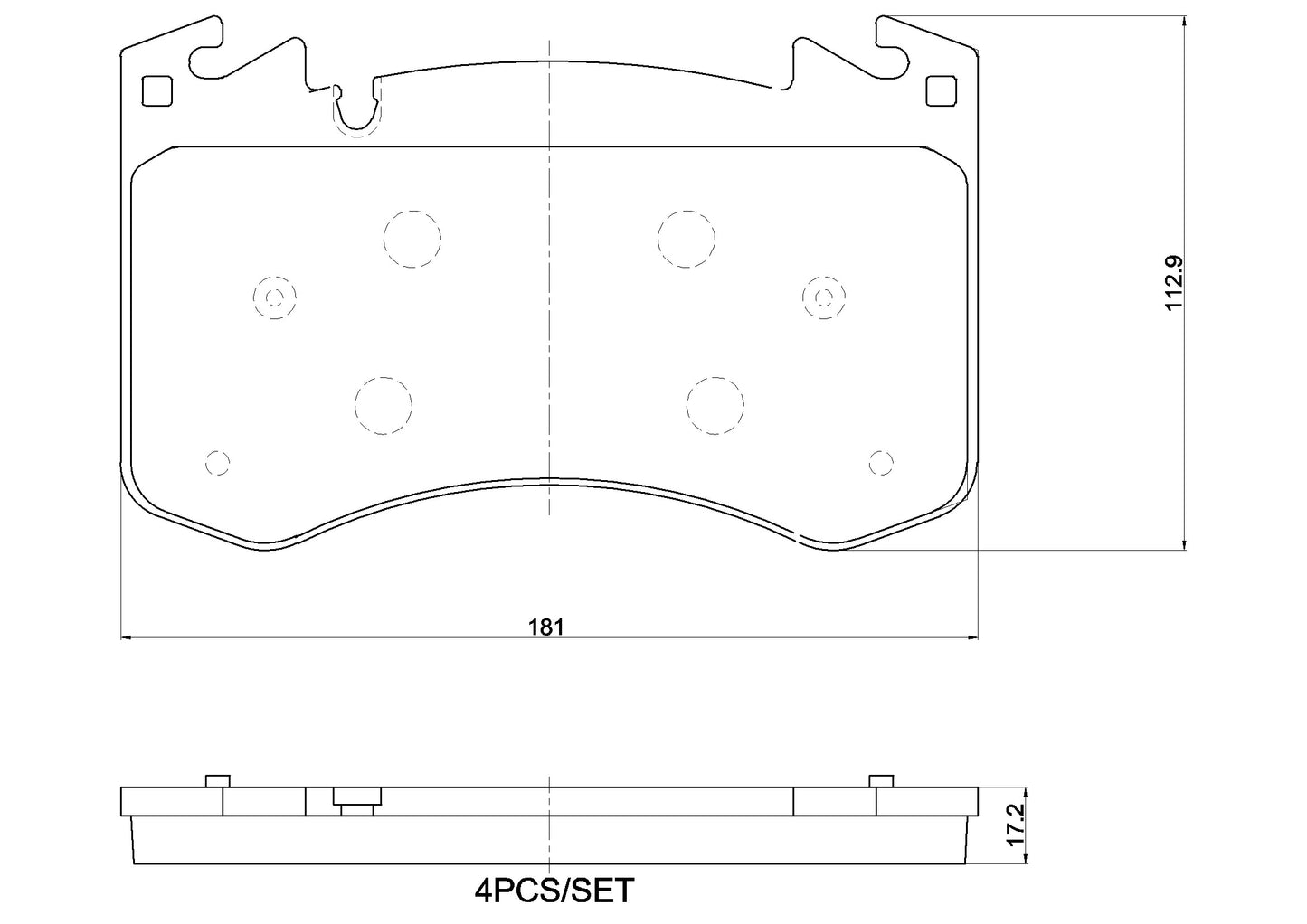 BREMBO P 44 031 BRAKE PAD SET FOR LAND ROVER RANGE ROVER, FRONT