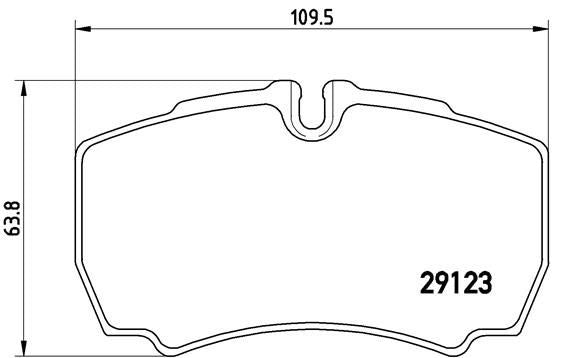 BREMBO BRAKE PAD FOR IVECO, REAR