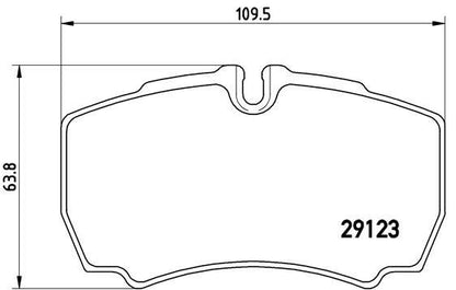 BREMBO BRAKE PAD FOR IVECO, REAR