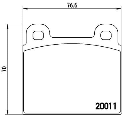 BREMBO PRIME P 23 001 BRAKE PAD SET MERCEDES R107; PORSCHE 911 COUPE; /8 (W115) SALOON, BMW E9 COUPE