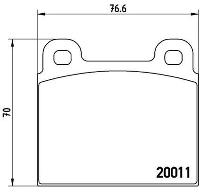 BREMBO PRIME P 23 001 BRAKE PAD SET MERCEDES R107; PORSCHE 911 COUPE; /8 (W115) SALOON, BMW E9 COUPE