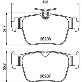 BREMBO BRAKE PAD FOR AUDI/CUPRA/FORD/SEAT/SKODA/VW, REAR