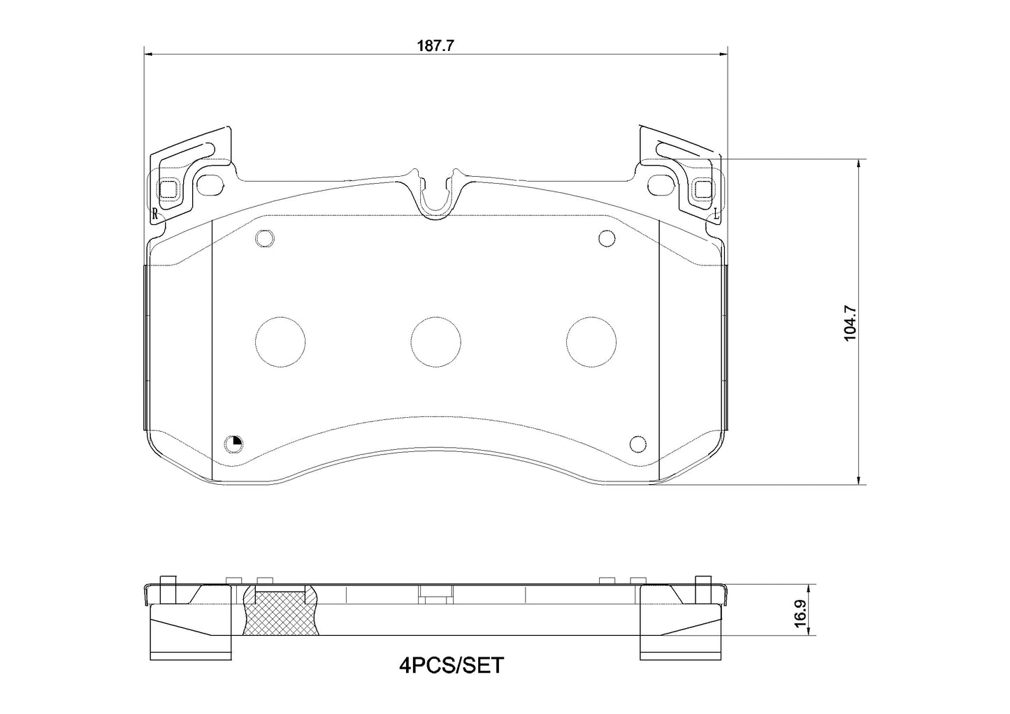 BREMBO P 50 160 BRAKE PAD SET SUITABLE FOR MERCEDES-BENZ G-CLASS, GLE, GLS, FRONT